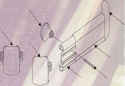 醫院防撞扶手安裝說明-立體組裝圖示