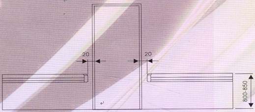 醫院防撞扶手安裝說明-立面圖示
